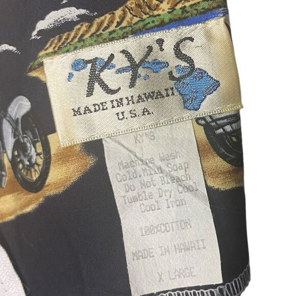 KY’S Wm’s Sz XL Black Motorcycle Biker Surf Board Beach Hawaiian Sheath Dress - Picture 5 of 5